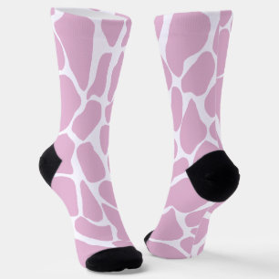 Handbemalte pastellrosa Giraffenflecken Socken