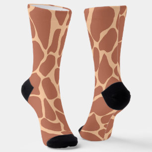 Handbemalte Terrakotta-Aprikosen-Giraffenflecken Socken