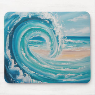 Handbemalte tropische Surf-Welle Hawaiian-Mauspad Mousepad