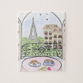 Handbemalter Paris und Eiffelturm mit skurrilen El