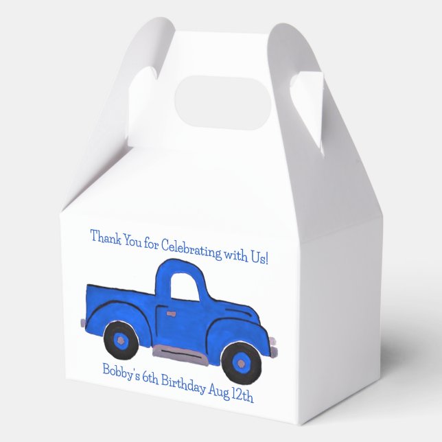 Handbemalter Vintager Lastwagen Geschenkschachtel (Vorderseite)