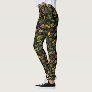 Handbemaltes Farbige Exotische Tropische Früchte-M Leggings