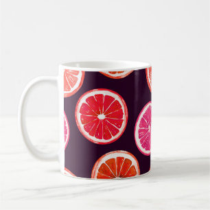 Handbemaltes Zitrus-Dunkel-Muster Kaffeetasse