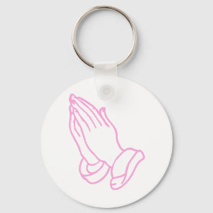 Handbeten in Baby Pink Schlüsselanhänger