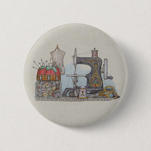 Handbetriebene Nähmaschine Button