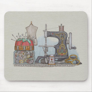 Handbetriebene Nähmaschine Mousepad