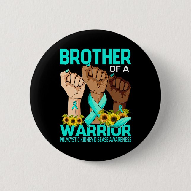 Handbruder einer kriegerischen polyzystischen Nier Button (Vorderseite)