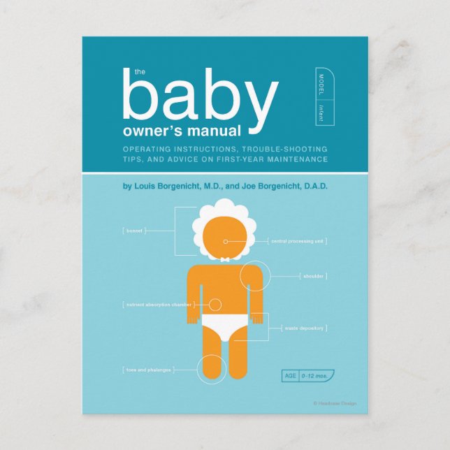 Handbuch des Babybesitzers Postkarte (Vorderseite)