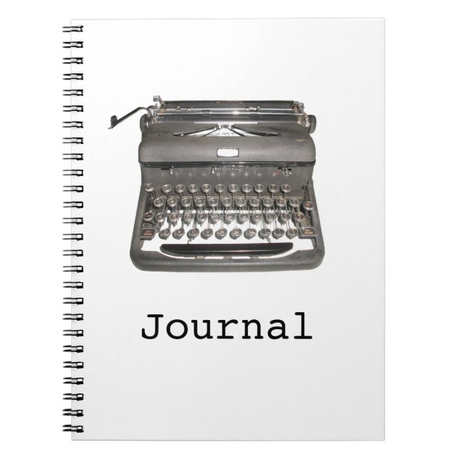Handbuch-Schreibmaschine "Journal"-Notebook Notizblock (Vorderseite)