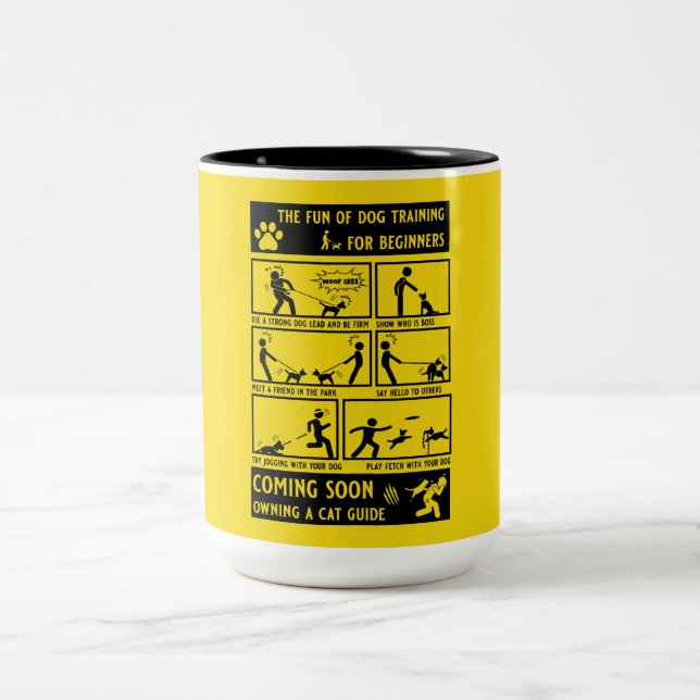 Handbuch zur Schulung von Funny Dog Zweifarbige Tasse (Mittel)