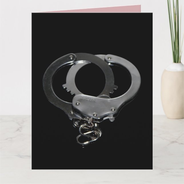 HANDCUFFS GEFANGENE DER LIEBE KINKY SPOUSE CARDS KARTE (Vorderseite)