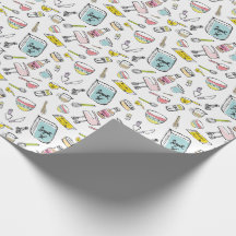 Handdrawn Backen-Muster-Packpapier