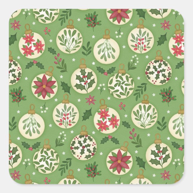 HandDrawn Christmas Ornament Sticker (Vorderseite)