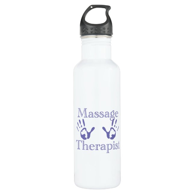 Handdrucke des Massagetherapeuten Edelstahlflasche (Vorderseite)