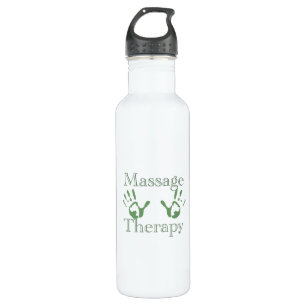 Handdrucke des Massagetherapeuten Trinkflasche