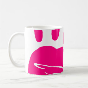 Handdruckpink-Malerpalme Kaffeetasse
