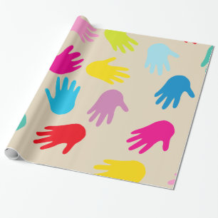 Hände auf der ganzen Welt Verpackungspapier Geschenkpapier