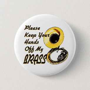 Hände aus Messing/Tuba Button