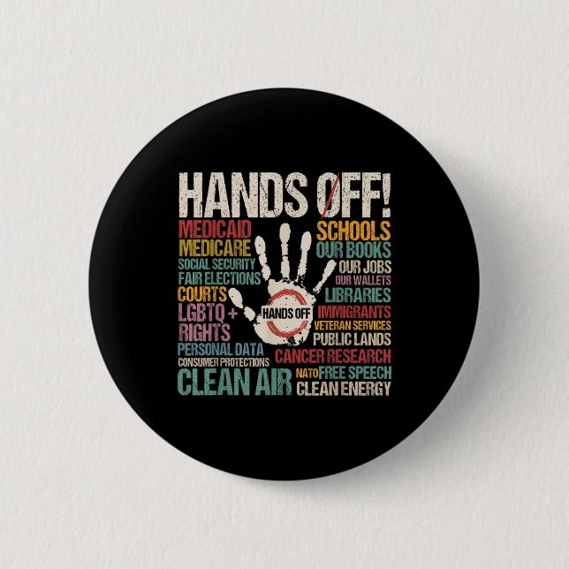 Hände aus Protest Button (Vorderseite)