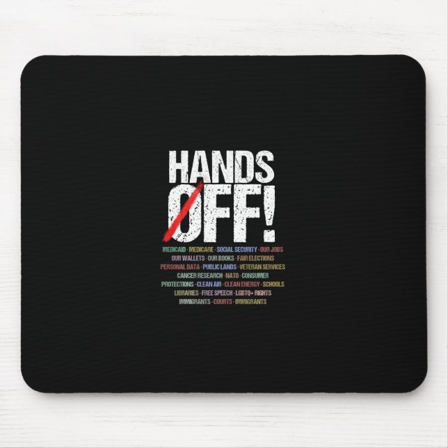 Hände aus Protest Langschläfchen Mousepad (Vorne)