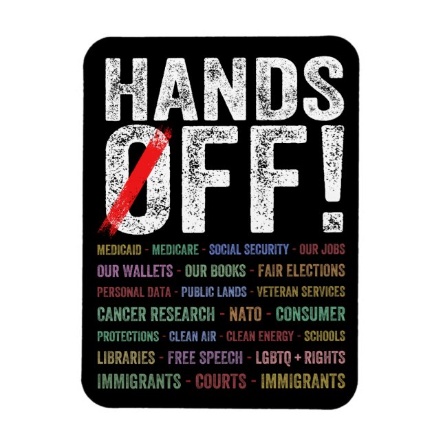 Hände aus Protest Magnet (Vertikal)