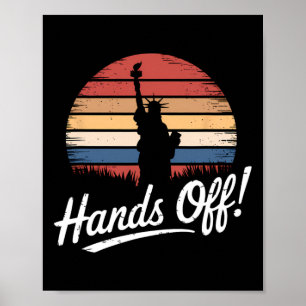 Hände aus Protest Statue der Freiheit Resist Resis Poster