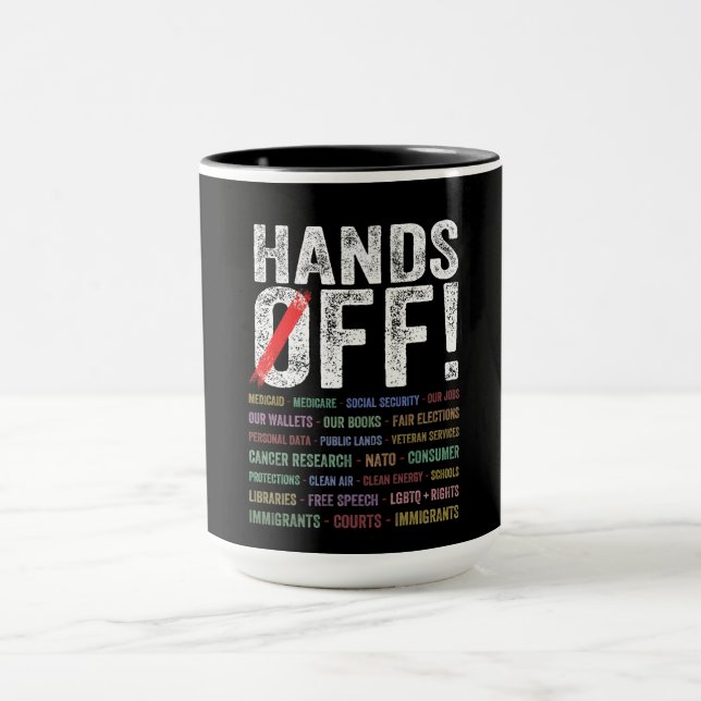 Hände aus Protest Tasse (Zentrum)