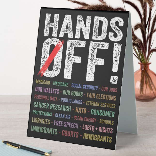 Hände aus Protest Tischaufsteller (In Situ (Tisch))