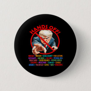 Hände aus Protest widerstehen Trump für Frauen Button