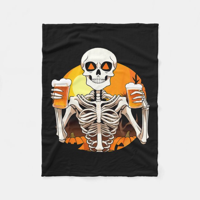 Hände Beer Funny Drinking Halloween Frauen Fleecedecke (Vorderseite)