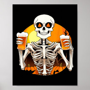Hände Beer Funny Drinking Halloween Frauen Poster