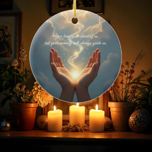 Hände befreien die Seele, Frieden, Mitgefühl  Keramik Ornament