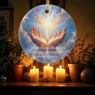 Hände befreien die Seele, Mitgefühl  Keramik Ornament