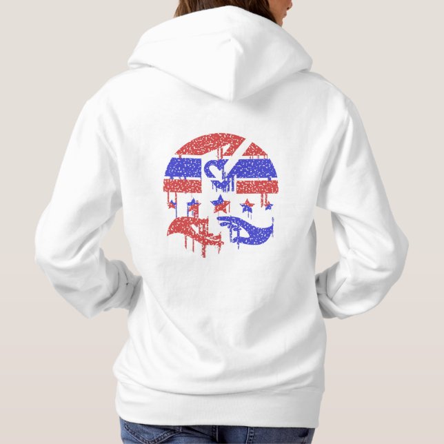 Hände der Einheit Hoodie (Rückseite)