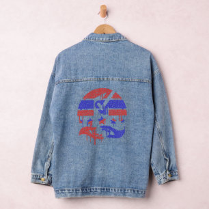 Hände der Einheit Jeansjacke