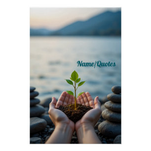 Hände der Hoffnung – Sämling am Meer Poster
