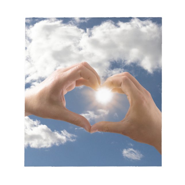 Hände der Liebe Notizblock (Vorderseite)