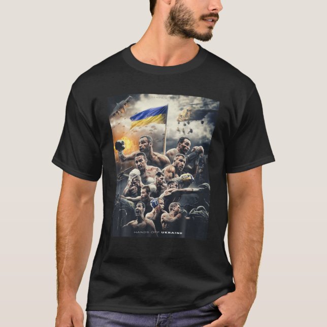 Hände der Ukraine Boxing Ukrainisch T-Shirt (Vorderseite)