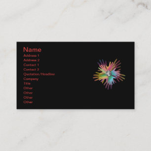 Hände der World Business Card Visitenkarte