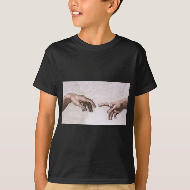 Hände des Gottes und des Adams, die Schaffung - T-Shirt (Vorderseite)