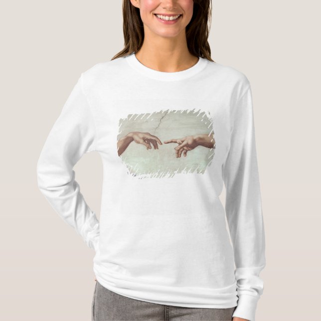 Hände des Gottes und des Adams T-Shirt (Vorderseite)