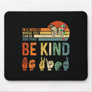 Hände des Weltautismus Sensibilitätstages Zeichen  Mousepad