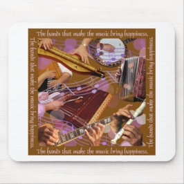 Hände, die die Musik. machen. Machen Sie Glück Mousepad