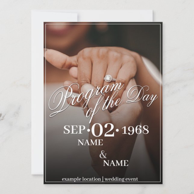 Hände eines farbigen Ehepaares mit Ring (Vorderseite)