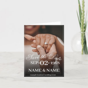 Hände eines farbigen Ehepaares mit Ring Dankeskarte