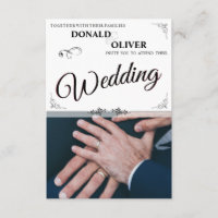 Hände eines homosexuellen Ehepaares mit Rings