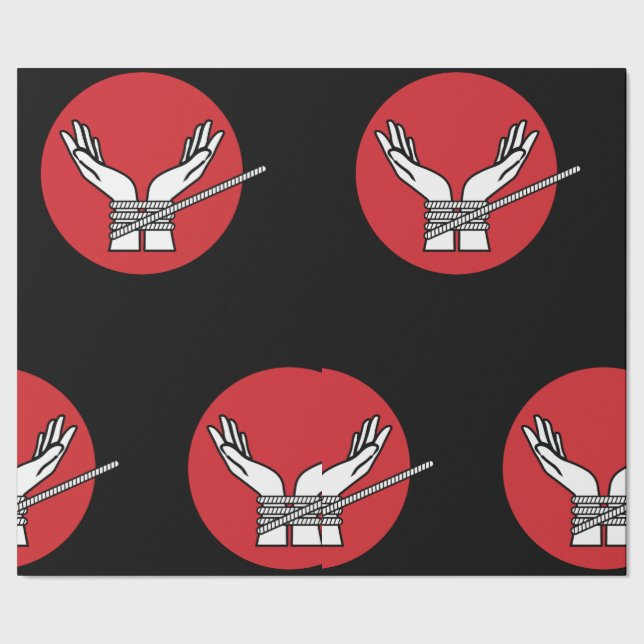 Hände getickt Thunder_Cove  Geschenkpapier (Saum)