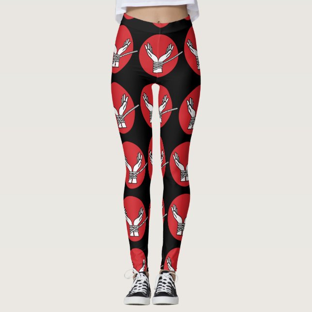 Hände getickt Thunder_Cove Leggings (Vorderseite)