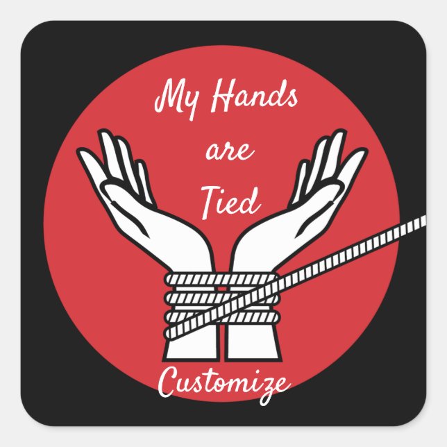 Hände getickt Thunder_Cove Quadratischer Aufkleber (Vorderseite)