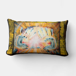 Hände heilen lendenkissen